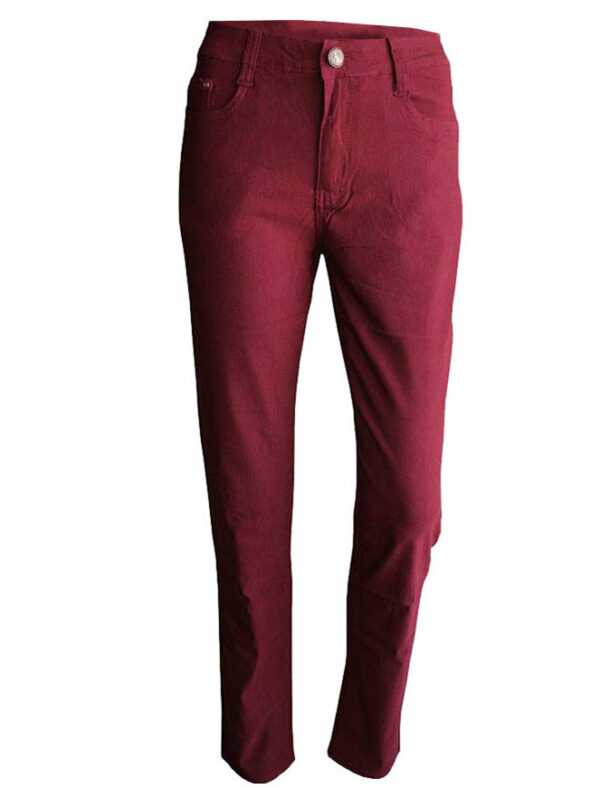 Дамски прав панталон бенгалин бордо