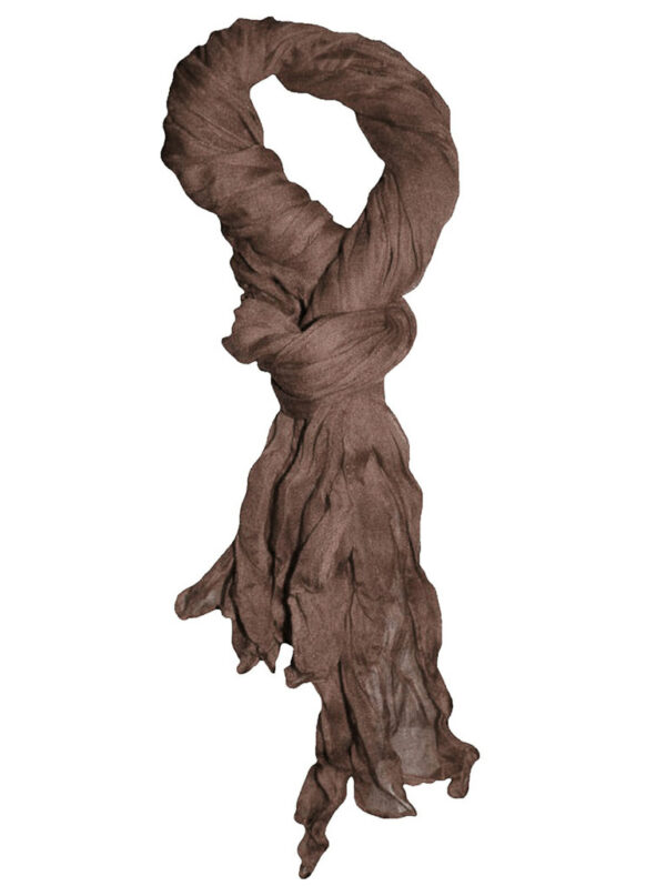 Дамски шал едноцветен кафяв