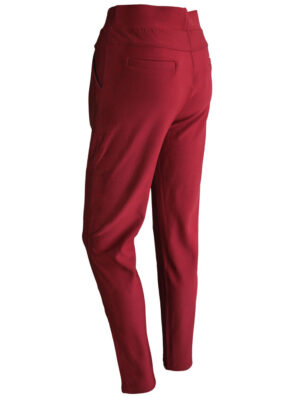 Дамски клин-панталон с италиански джоб бордо