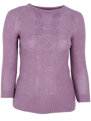 Дамски пуловер Жоси 3 лилаво