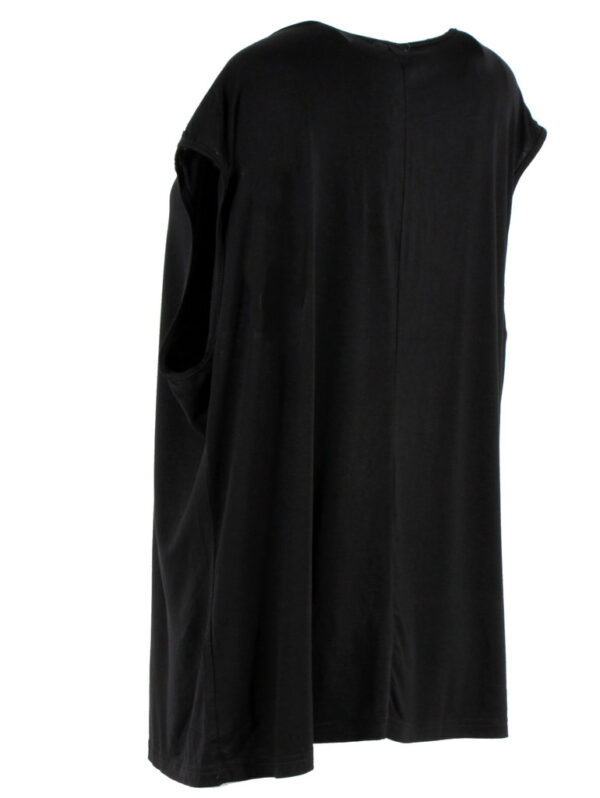 Дамска блуза трико с набор черно