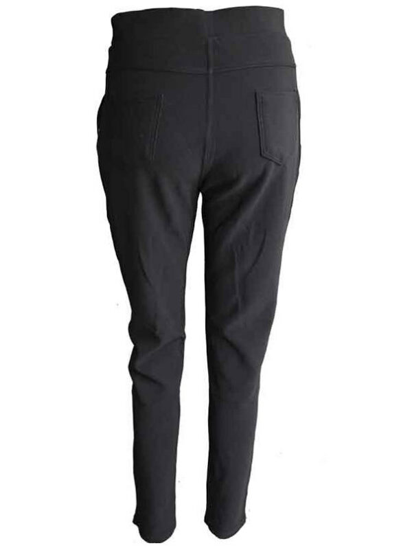 Дамски клин-панталон с италиански джоб черно