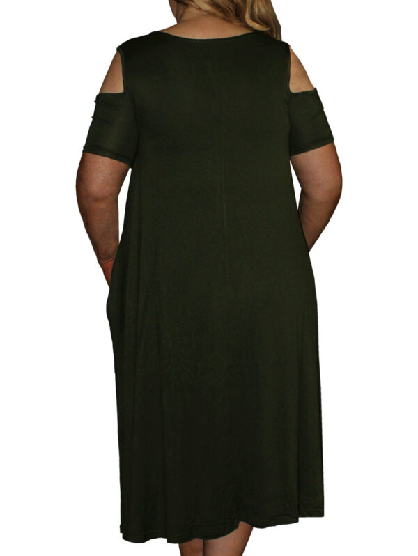Дамска рокля трико Мелъни маслина