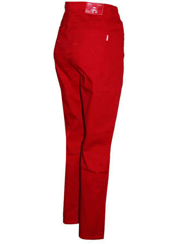 Дамски прав панталон червено 30-42