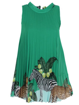 Дамска туника-рокля солей зелено
