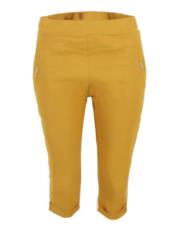 Дамски 3/4- ти клин-панталон с ликра жълто
