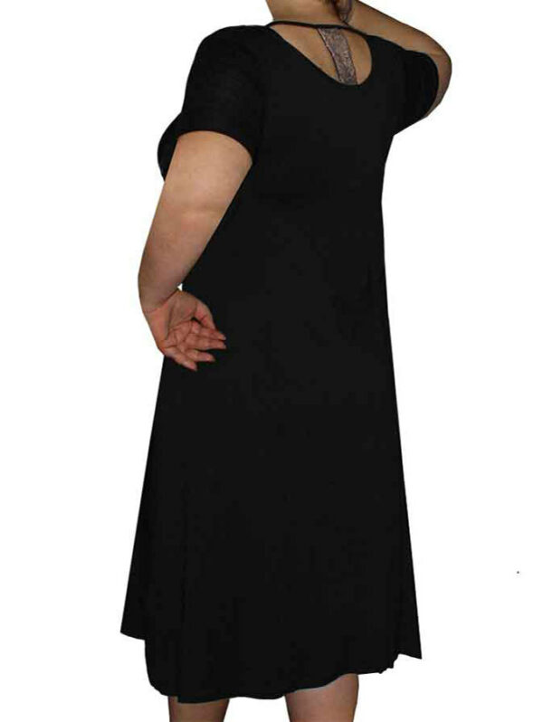 Дамска рокля лента паети черно