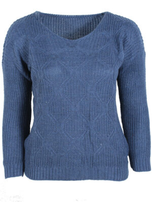 Дамски пуловер Жоси 2 синьо