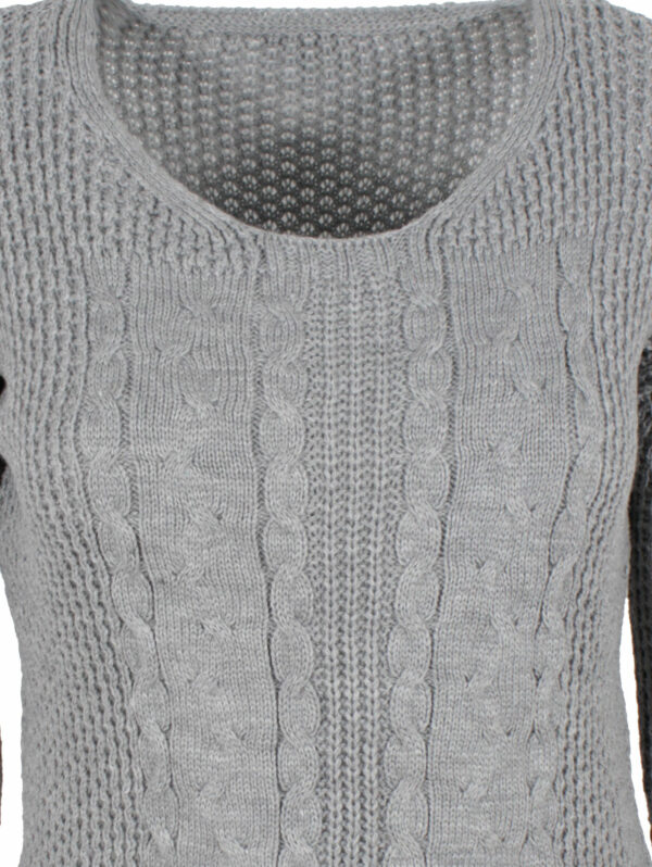 Дамски пуловер Жоси 5 сиво