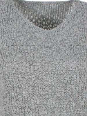 Дамски пуловер Жоси 9 сиво
