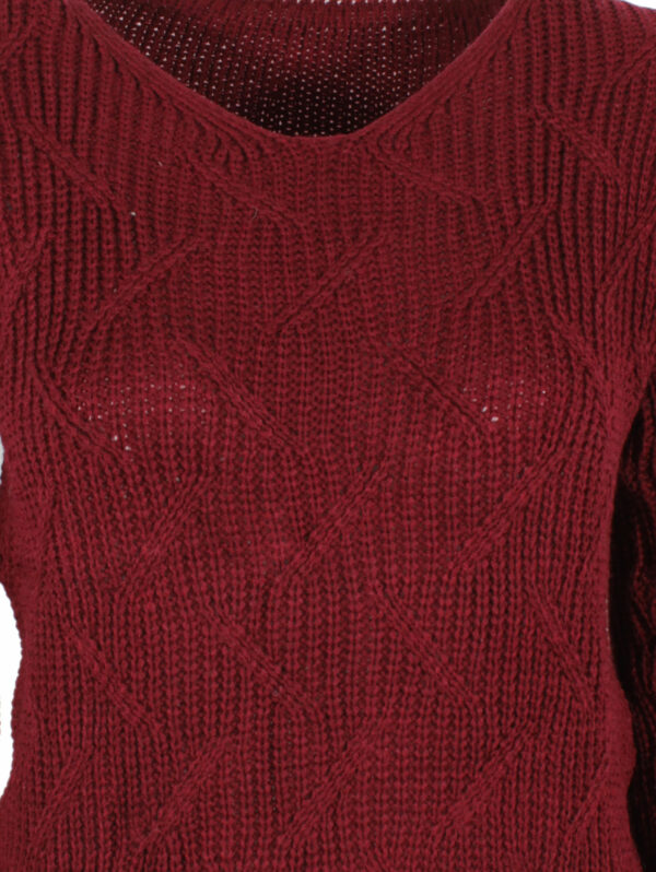 Дамски пуловер Жоси 5 бордо