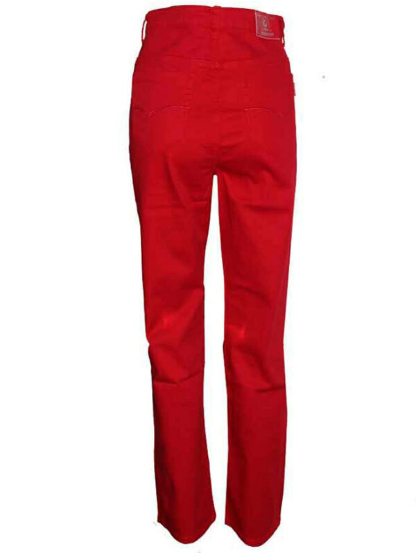 Дамски прав панталон червено 30-42
