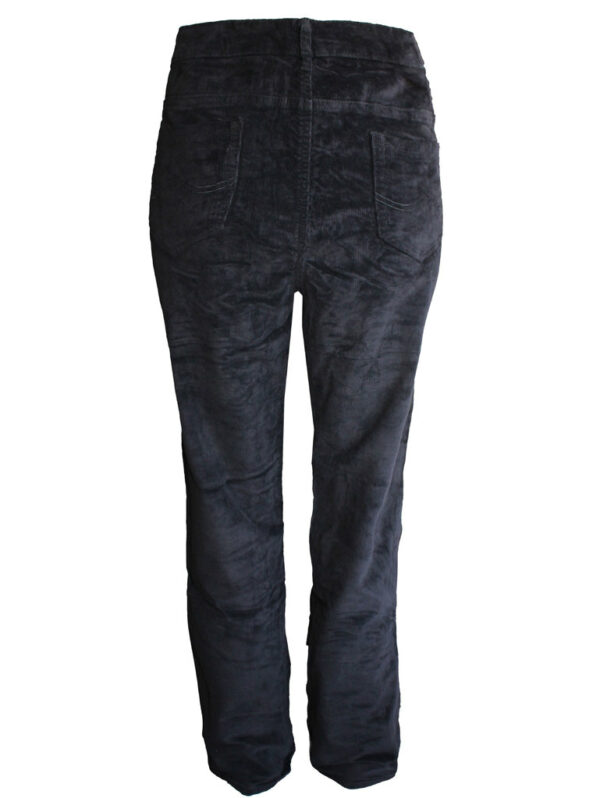 Дамски джинси ситно кадифе голяма номерация 29-44 черно
