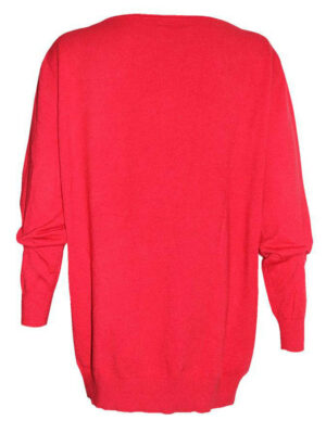 Блуза от финно плетиво с мечета червено ЯК