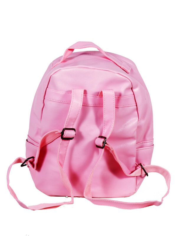 Дамска чанта раница мече розово