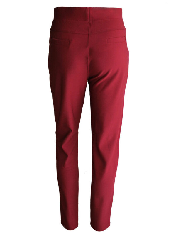 Дамски клин-панталон с италиански джоб бордо
