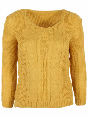 Дамски пуловер Жоси 5 жълто