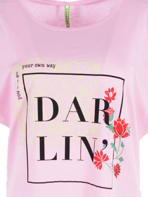 Дамска памучна тениска Катина розова DAR