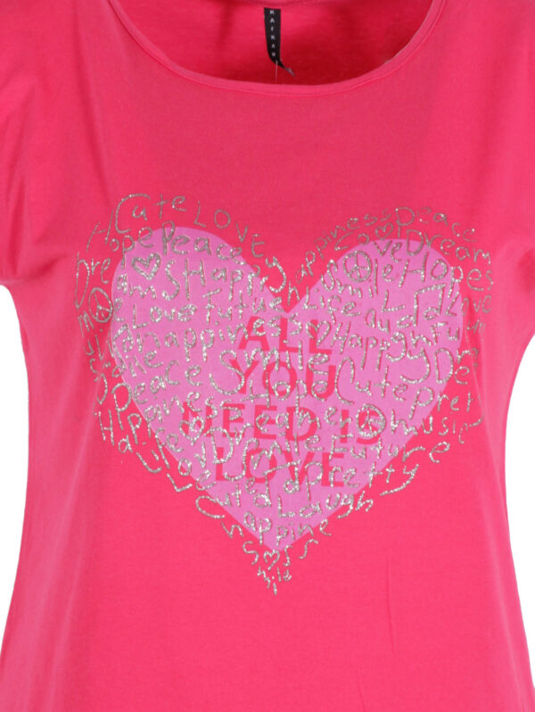 Дамска памучна тениска Катина сърце 2