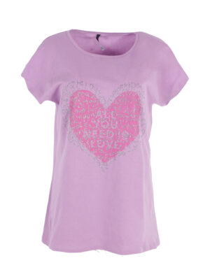 Дамска памучна тениска Катина сърце1